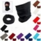 Fekete Cső sál Bandana fej arc maszk nyak Gaiter Snood fejfedők Beanie szilárd színek