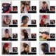 Fekete Cső sál Bandana fej arc maszk nyak Gaiter Snood fejfedők Beanie szilárd színek