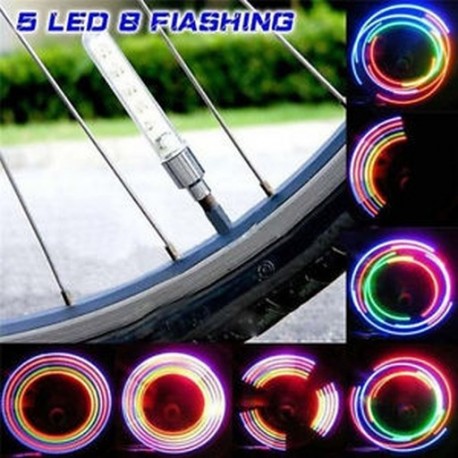 2 x 5 LED lámpa vaku gumiabroncs kerék szelep sapka fény autó kerékpár kerékpár motorkerékpár