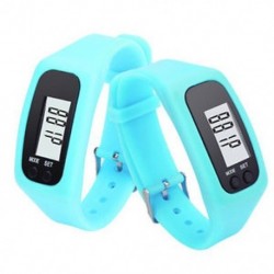 Kék Digitális LCD karóra karkötő lépésszámláló kalória számláló futtatása lépés séta távolság