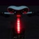 Kerékpározás Kerékpár Kerékpár Piros 5 LED éjszaka Szuper fényes hátsó hátsó lámpa 4 üzemmód lámpa
