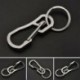 Fekete Hordozható kültéri rozsdamentes acél csat karabiner kulcstartó kulcstartó Clip Hook JP