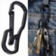 Fekete Hordozható kültéri rozsdamentes acél csat karabiner kulcstartó kulcstartó Clip Hook JP