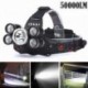 50000LM 5Head XM-L T6 LED 18650 fényszóró fényszóró zseblámpa zseblámpa lámpa