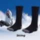 Téli újratölthető elektromos meleg melegített zokni termikus kültéri beltéri zokni