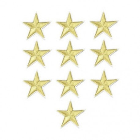 10PCS Gold Star Hímzett varrott vasalat a javításokhoz Jelvényes kalap táska DIY szövetbevonat