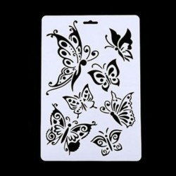 3 * Pillangó Angel Butterfly Layering Stencils Festés Scrapbooking Stamps Album DIY Craft