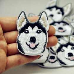 1PCS Husky kutya hímzés varrni vasalat a javítás jelvény ruhák szövet Applique DIY