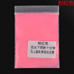Rózsaszín 10g fényes fényes fényes fény a sötét por izzó pigmentben