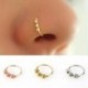 1 db szexi arany ezüst színű kerek gyöngyö orr gyűrű orr karika Piercing ékszer 6mm / 8mm / 10mm