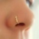 1 db szexi arany ezüst színű kerek gyöngyö orr gyűrű orr karika Piercing ékszer 6mm / 8mm / 10mm