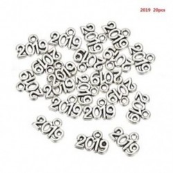 2019 20Pcs Lots évszám 2017 2018 2019 2020 Tibeti ezüst medálok Charms Craft