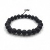 * 35 8mm Férfi természetes láva rock drágakő gyöngy karkötő Buddha fej Charm gyöngyös karkötő