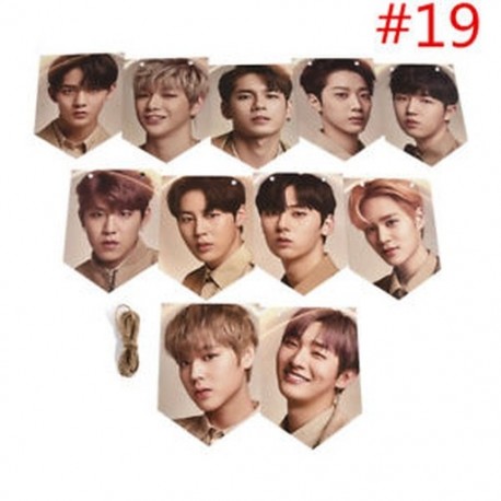 10cm x 14cm WANNA ONE papír füzér - KPOP - 19