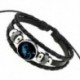 * 3 Vízöntő Pár férfi nők 12 csillagképek Horoszkóp bőr karkötő Bangle