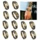 * 3 Vízöntő Pár férfi nők 12 csillagképek Horoszkóp bőr karkötő Bangle