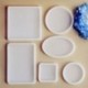 5Pcs / Set Mini (kb. 2,5-3cm) Tiszta szilikon négyzet alakú penész polimer agyag gyanta kézműves DIY ékszer készítés