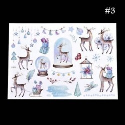 * 3 Santa Claus / Elk / Hóember Karácsonyi Uncut matricák DIY Planner Diary Album Decor