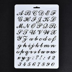 2 * Ábécé betű szám rétegezés stencil festés Scrapbooking papír kártyák kézműves