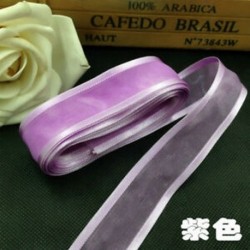 Lila 5yds 1 &quot (25mm) Satin Edge Organza szalag íj esküvői dekoráció DIYLace kézműves