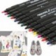 Lila 8Colors Permanent Fabric Paint Marker póló toll DIY Graffiti ruházati cipők számára