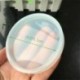 1db kerek (8cm) Szilikon tiszta négyzet alakú penész polimer agyag gyanta kézműves ékszer készítés penész