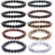 Fehér türkiz gyöngy elefánt Divat férfi természetes kő gyöngyös karkötő fej Buddha varázsa gyöngy Bangle ékszerek