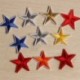 fehér 10Pcs csillag hímzés varrni vasalat a javítás jelvény ruhák Applique táska szövet DIY