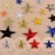 Kék 10Pcs / Lot Star hímzés varrni vasalat a javítás jelvény ruhák Applique táska szövet