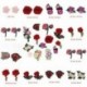 11PCS Rózsa Virágkészlet DIY hímzett vas varrni a javítás ruhák szövet matrica jelvény ruhák applique