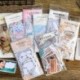 * 1 6 Lapok / készlet DIY Naptár Scrapbook Album napló Könyv Decor papír tervező matrica kézműves JP