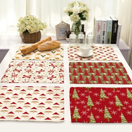 1x Karácsonyi placemat asztali mintás edényalátét étkezés ünnepi terítés