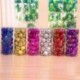 24db 3CM Glitter csillogó Karácsonyfa fenyőfa dísz ünnepi dekoráció