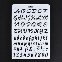 3 * Festés Scrapbooking papírkártyák Craft Letter ábécé száma Layering Stencils