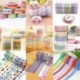 15mm x 5m-es Sárga csillag mintás Washi dekor szalag - dekoratív öntapadós szalag - G-001