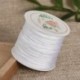 fehér Nylon Cord Thread 0.8mm kínai csomó Macrame Rattail karkötő fonott string 45M