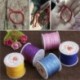 fehér Nylon Cord Thread 0.8mm kínai csomó Macrame Rattail karkötő fonott string 45M