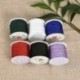 fehér Nylon Cord Thread 0.8mm kínai csomó Macrame Rattail karkötő fonott string 45M