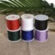 fehér Nylon Cord Thread 0.8mm kínai csomó Macrame Rattail karkötő fonott string 45M