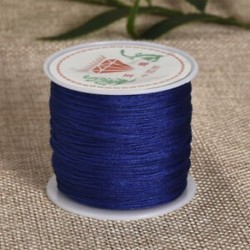 Királykék Nylon Cord Thread 0.8mm kínai csomó Macrame Rattail karkötő fonott string 45M