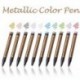* 6 10 szín fémes festékjelző toll Fémes fényes csillogás kalligráfia művészet