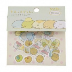 Zöld 80Pcs japán Sumikko Gurashi matrica pelyhek táska zsák Anlimals Scrapbooking DIY