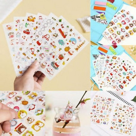 6 lap Kawaii nyúl lány színes matricák napló scrapbook decal fotó kézműves
