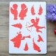 3 * Pillangó DIY Craft Angel Butterfly Layering Stencils Festés Scrapbooking Stamps Album