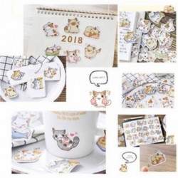 45Pcs / Set macska papír matricák DIY napló dekoráció Scrapbooking matricák dekoráció