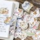 45Pcs / Set macska papír matricák DIY napló dekoráció Scrapbooking matricák dekoráció