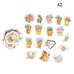 A2 45PCS DIY Scrapbooking Virág matricák Dekorációs papíráru ellátási napló