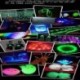 Lila 10g fény a sötét fényes por fluoreszcens fényes pigment graffiti DIY