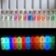 Égszínkék 10g fény a sötét fényes por fluoreszcens fényes pigment graffiti DIY