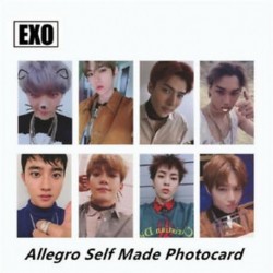 Allegro (8db / készlet) Kpop EXO 5. Album papír Fotókártyák Ne keverjék fel a Tempo autográfot